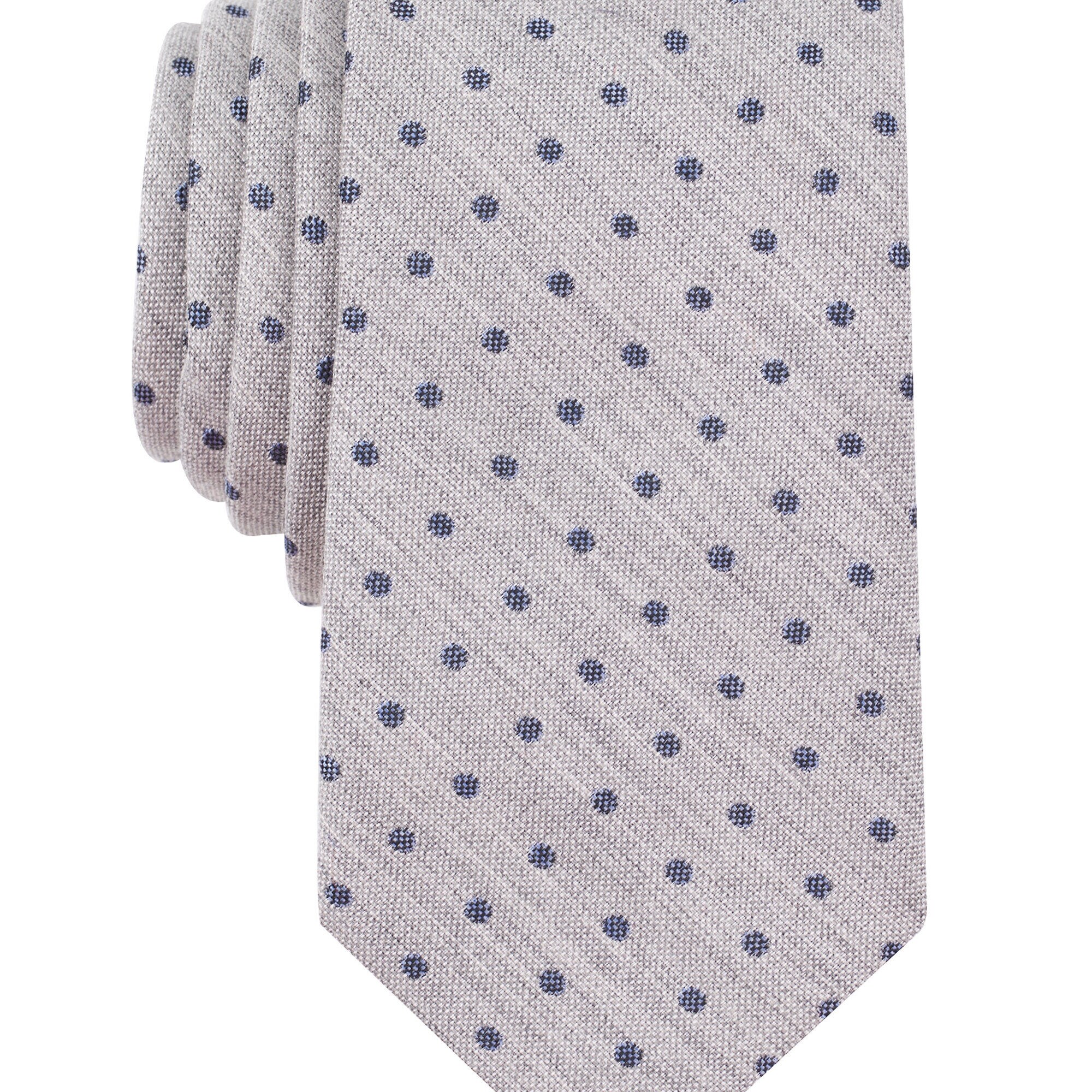 Silk-Wool Blend Dot Tie,Pale Blue,large