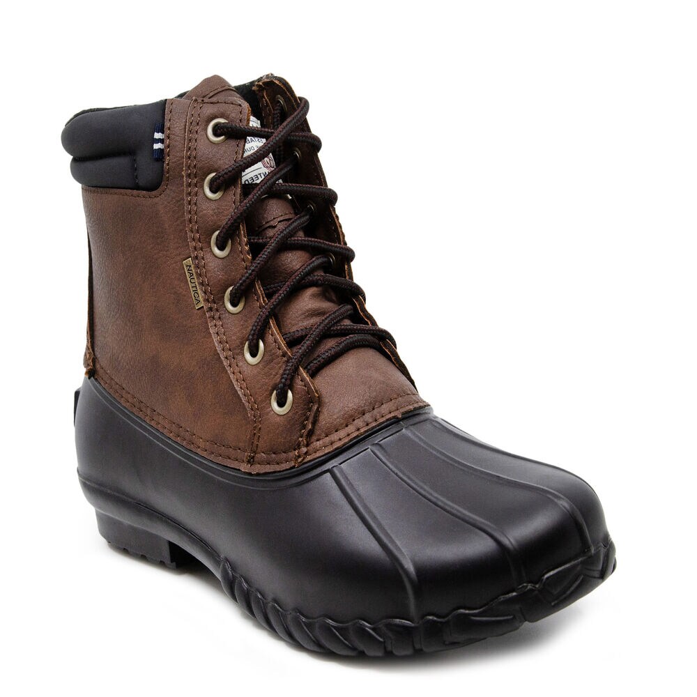 Lace-Up Duck Boot,Chocolate,large