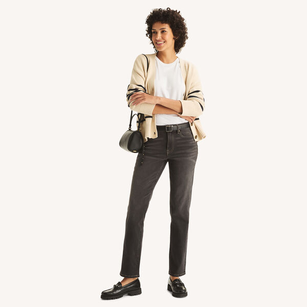 Mid-Rise Straight Denim