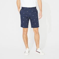 10" BIG & TALL ANCHOR AND SHIP WHEEL PRINT SHORT,True Navy,large