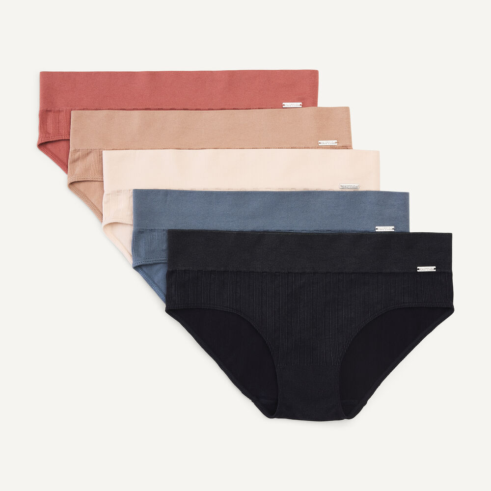 Stonewashed Seamless Hipster Brief, 5-Pack,Workshirt Blue,large