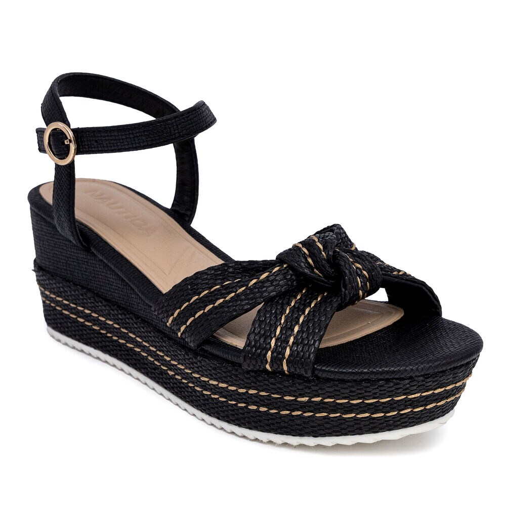 Wedge Sandal,Black,large