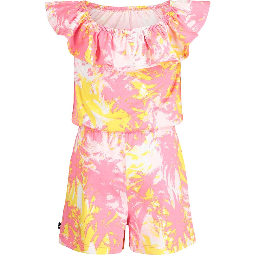 LITTLE GIRLS' PALM TREE TOSS ROMPER (4-6x),Red Skies,large