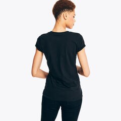 Foil Glitter brand icon Graphic T-Shirt,True Black,large