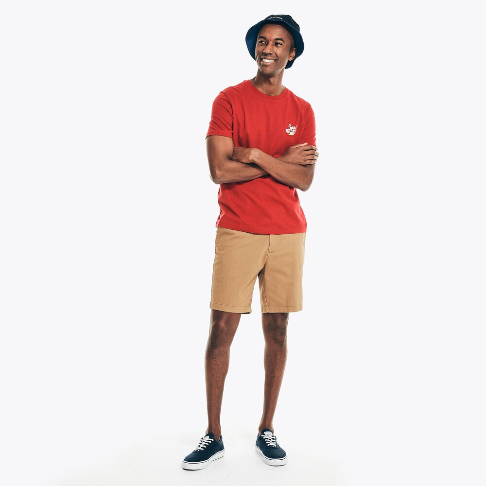 SURF AND CHILL GRAPHIC T-SHIRT,Nautica Red,large