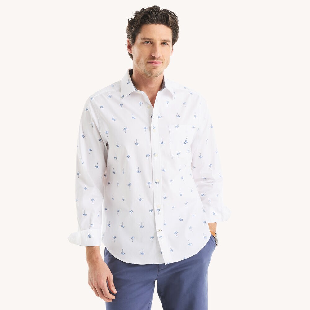nautica white dress shirt Printed Oxford this shirt is ideal for corporate Nautica Big Boys' Uniform Long