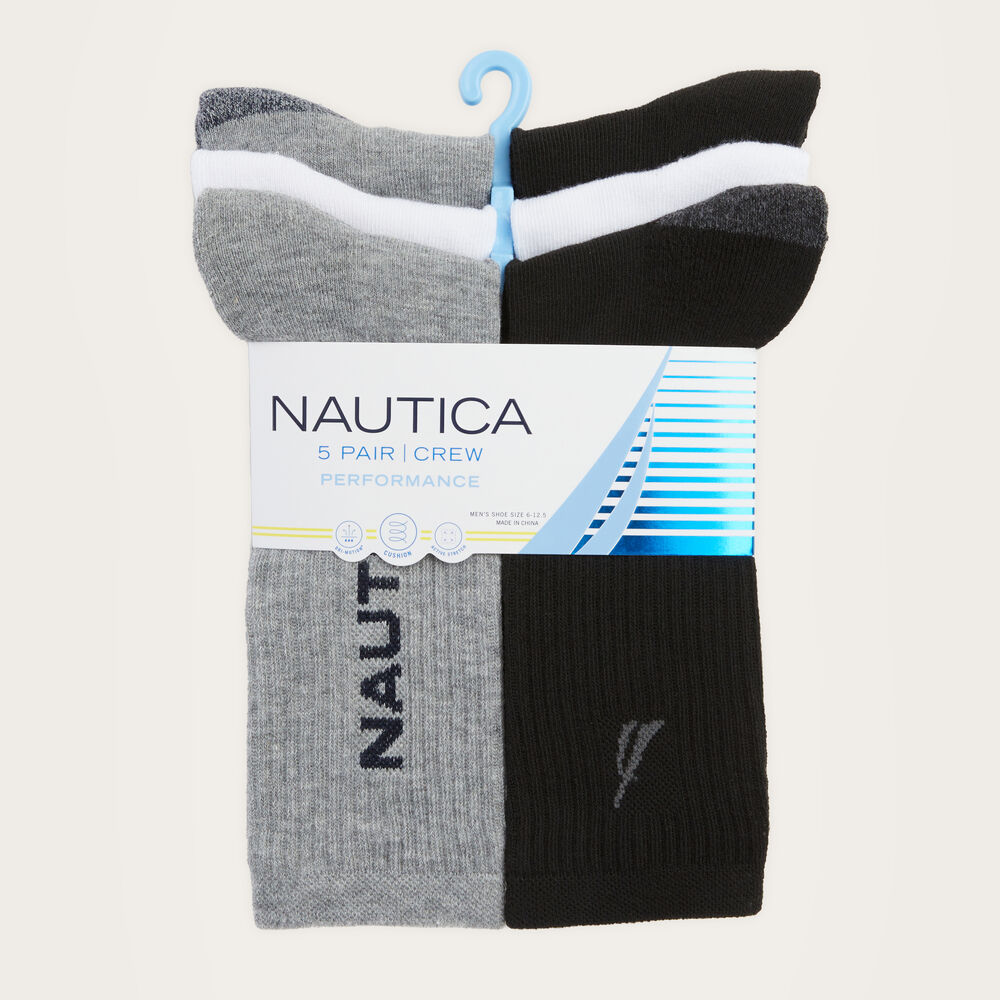 ATHLETIC CREW SOCKS, 5-PACK,Multi,large