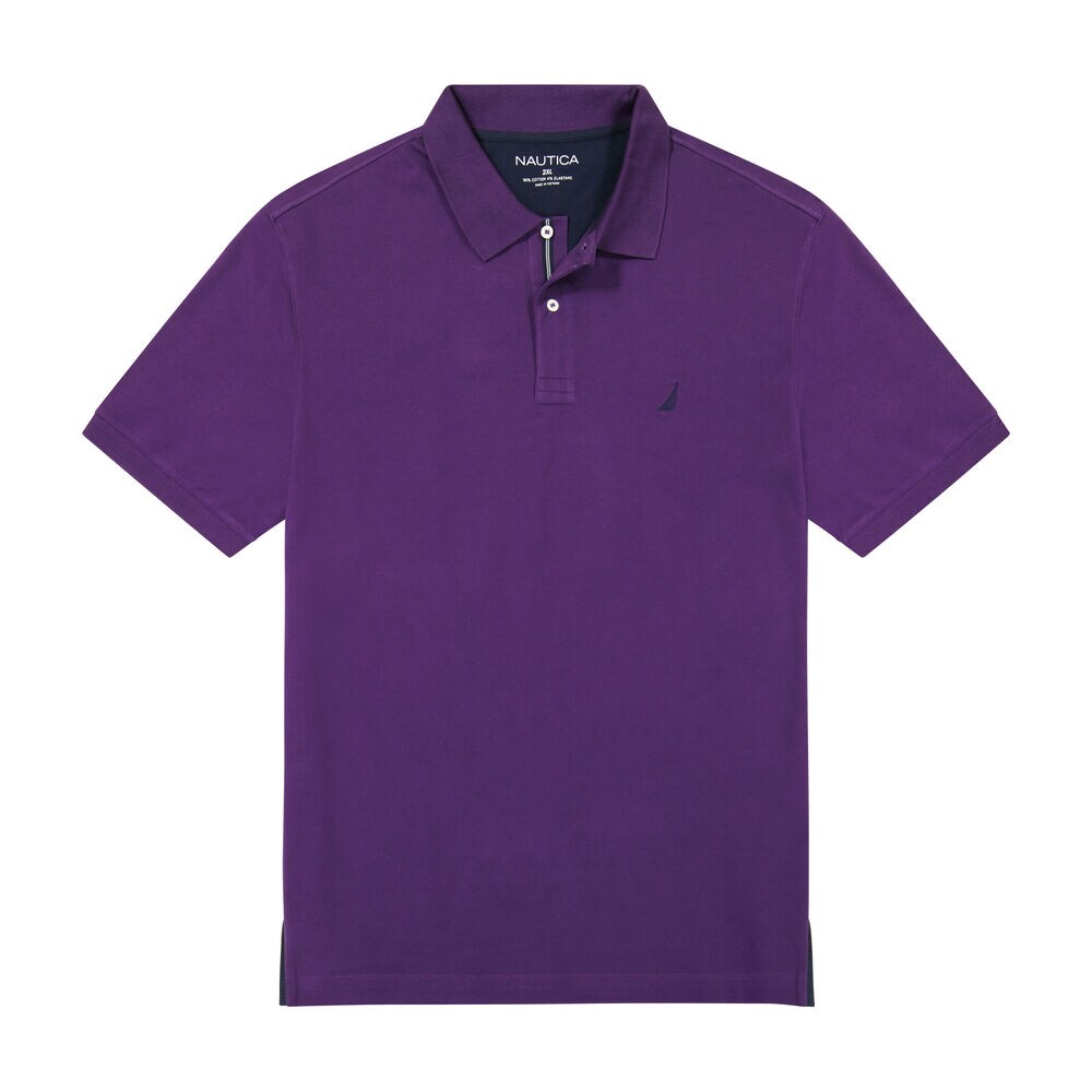 BIG & TALL STRETCH MESH POLO,Blackberry,large