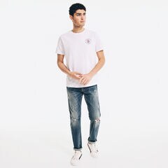 FLAG LOGO GRAPHIC T-SHIRT,Bright White,large