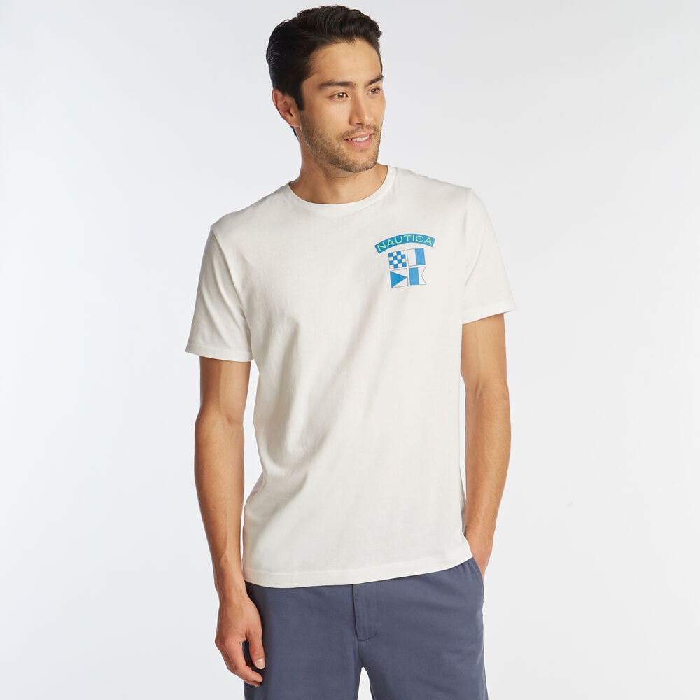 COMPETITION SAILING GRAPHIC T-SHIRT,Bright White,large