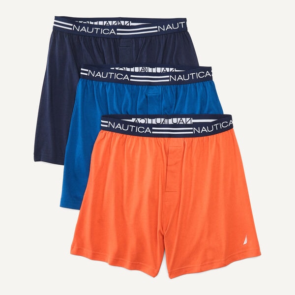 Solid Knit Boxers, 3-Pack