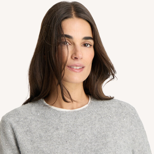 Metallic Crewneck Sweater