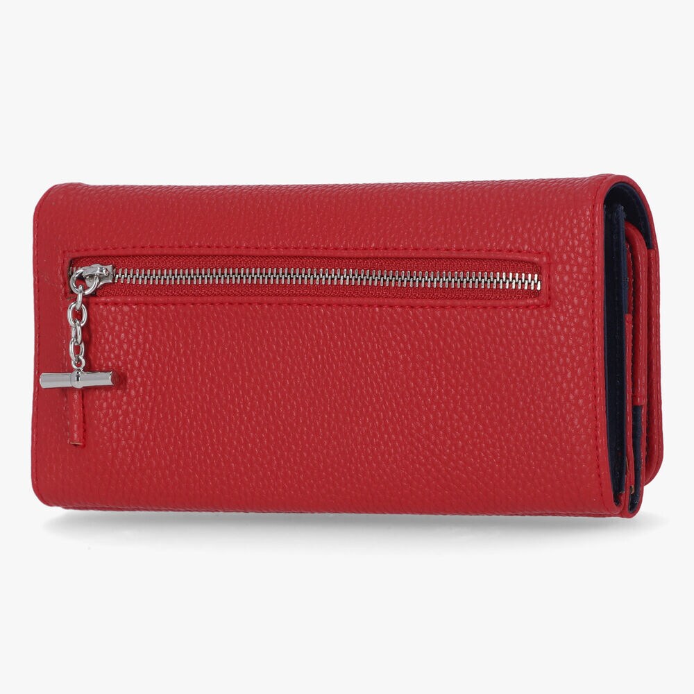 PEBBLED LOGO MONEY MANAGER WALLET WITH BOX,Nautica Red,large