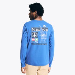 Sustainably Crafted Long-Sleeve Graphic T-Shirt,Bright Cobalt,large