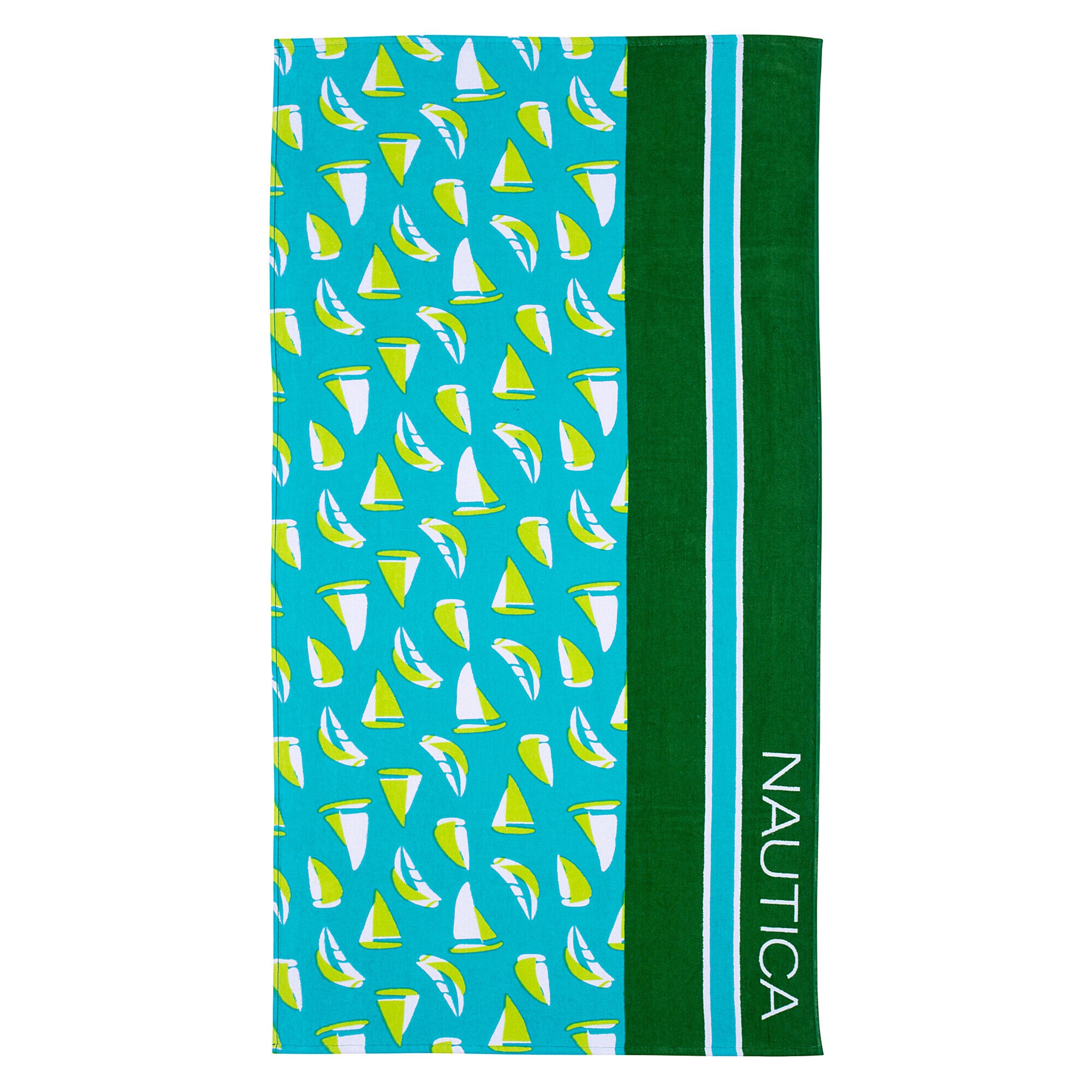 KIDS' BOAT PRINT BEACH TOWEL,Ice Blue,large