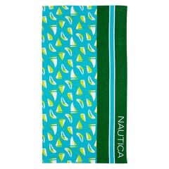 KIDS' BOAT PRINT BEACH TOWEL,Ice Blue,large