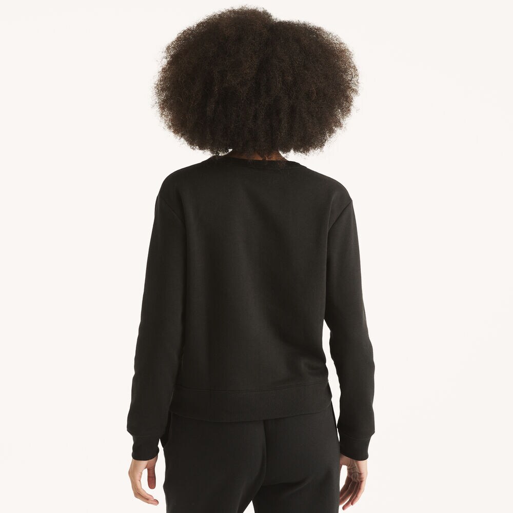 Sequin Logo Sweatshirt,True Black,large