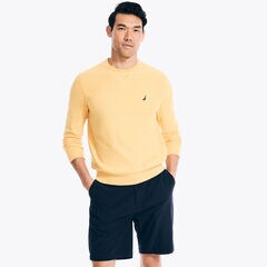 Navtech Textured Crewneck Sweater,Old Gold,large