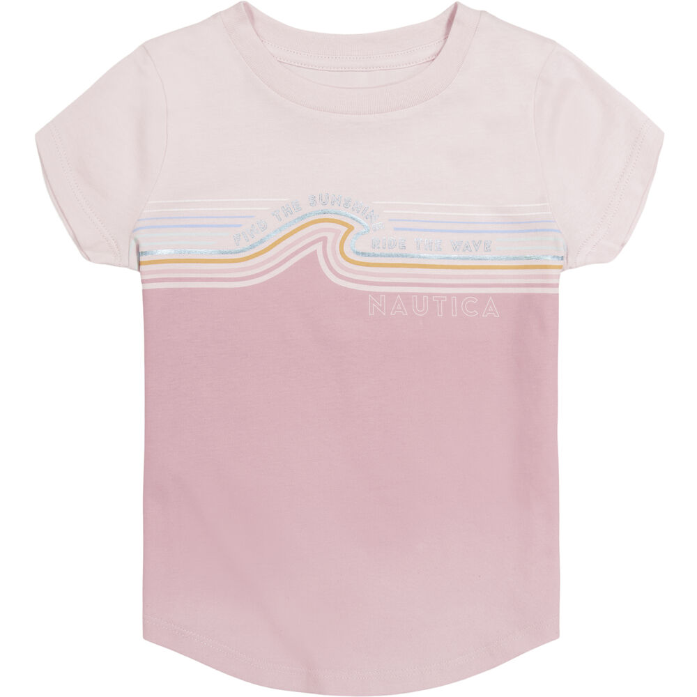 TODDLER GIRLS' RIDE THE WAVE T-SHIRT (2T-4T),Rio Red,large