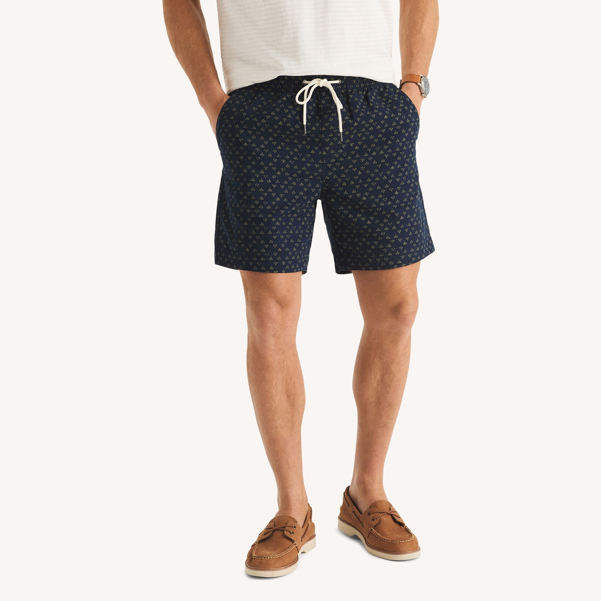7" Printed Pull-On Short,Stellar Blue Heather,large