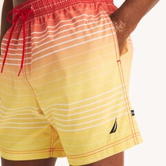 8" Ombre Striped Swim,Reckoning Red,large