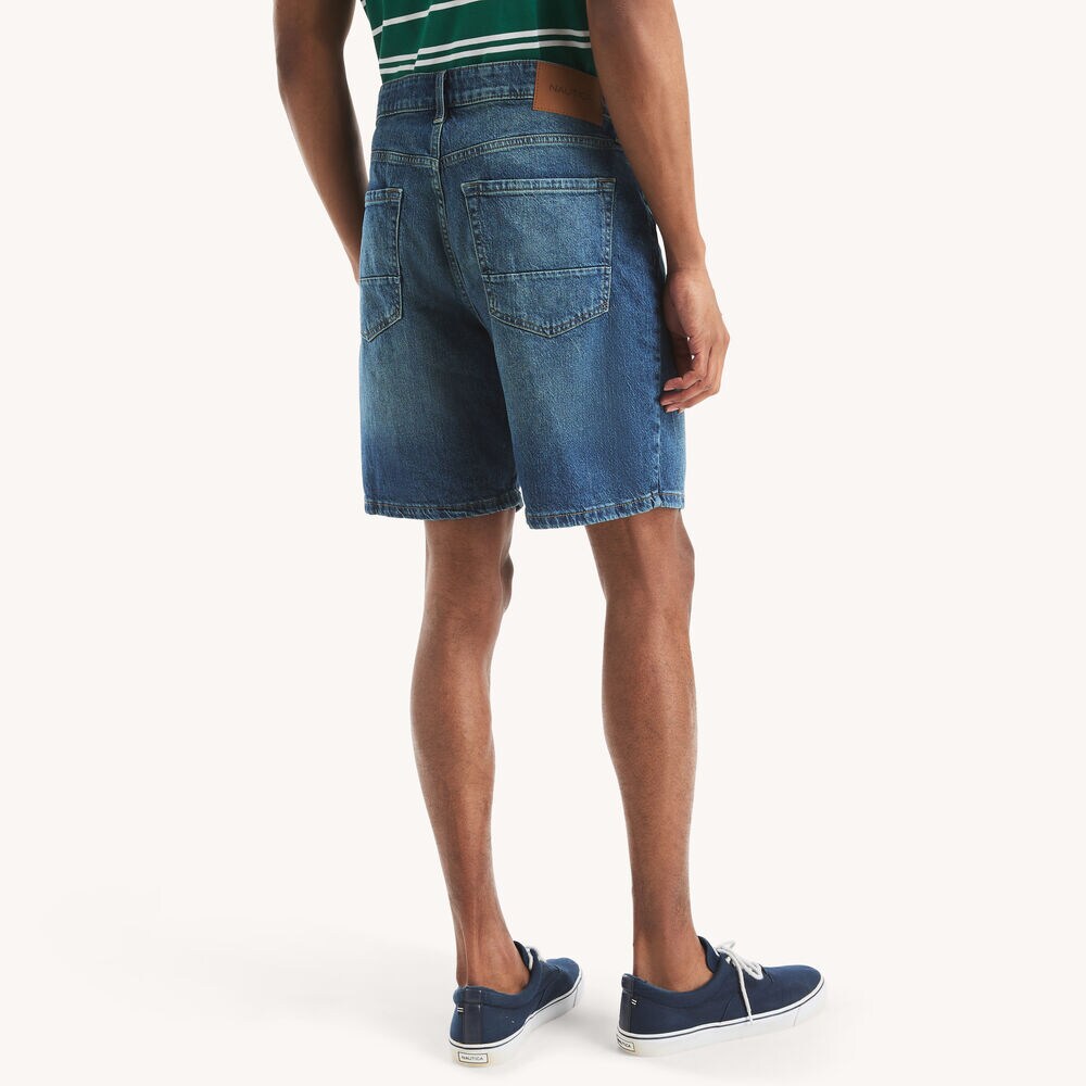 9.5" Relaxed Denim Short,Antique White Wash,large