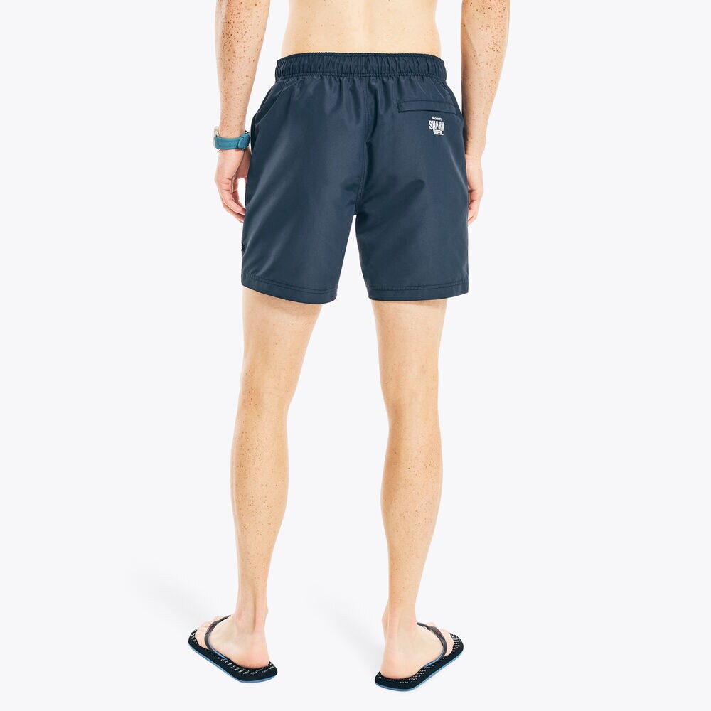 Shark Week x Nautica Sustainably Crafted 6" Shark Logo Swim,Navy,large