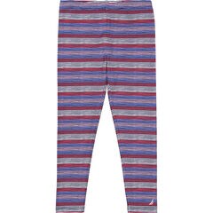 GIRLS' WAVE-STRIPED LEGGING (8-16),Navy,large