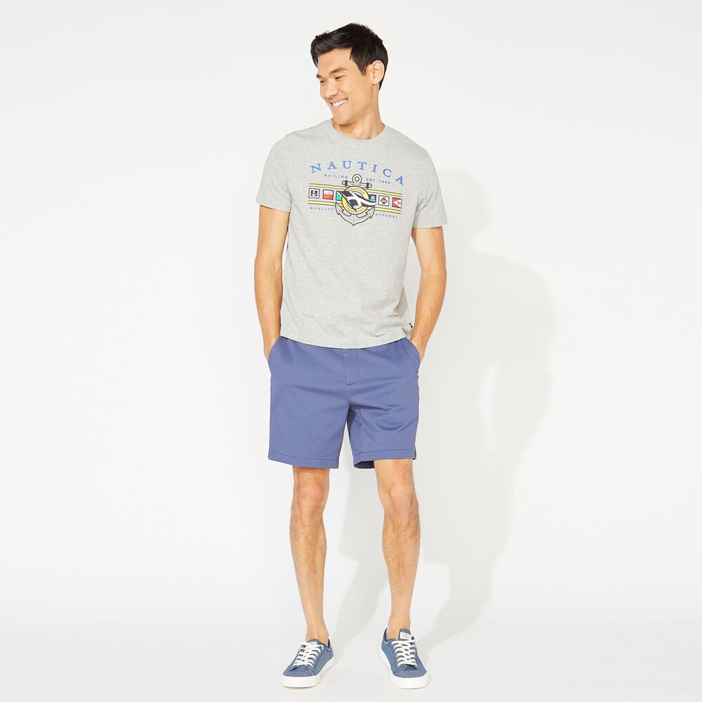 FLAG GRAPHIC TEE,Grey Heather,large