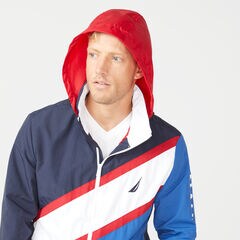 LIGHTWEIGHT COLORBLOCK JACKET,Windsurf Blue,large