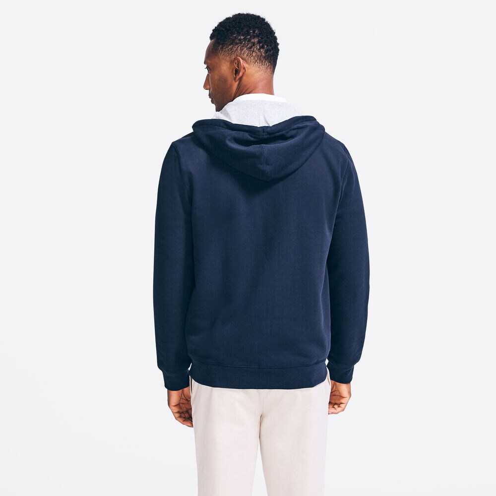 BRAND ICON FULL-ZIP HOODIE,Navy,large