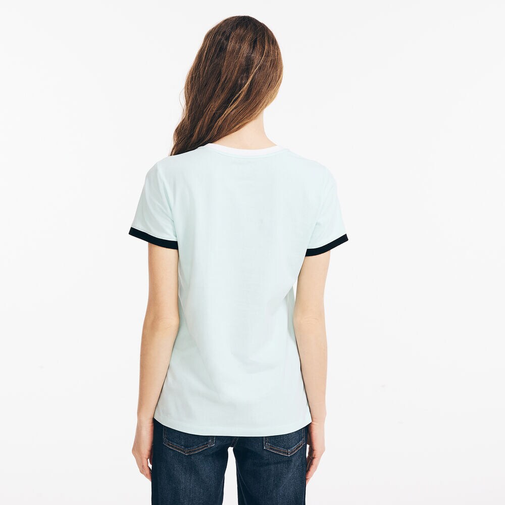 COLORBLOCK LOGO T-SHIRT,Aqua Splash,large