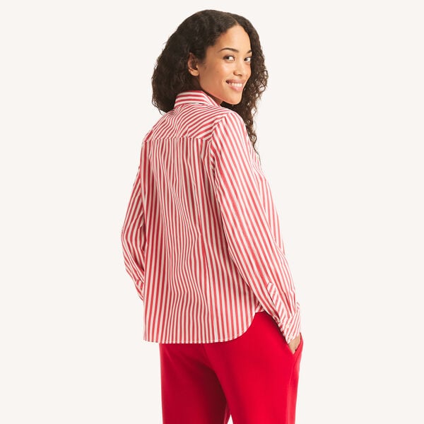 Striped Button-Up Shirt