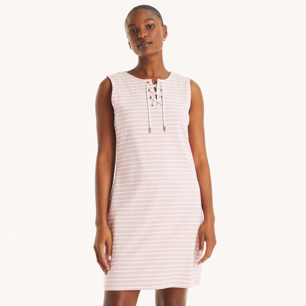Striped Dress,Sunguard Red,large