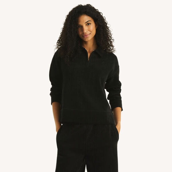 Herringbone Quarter-Zip Pullover
