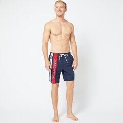 8" RACER STRIPE QUICK-DRY SWIM,Navy,large