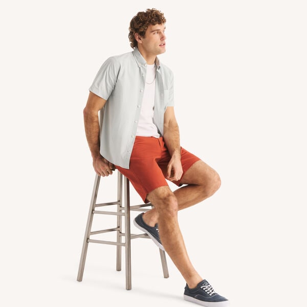 Classic Fit Wrinkle-Resistant Plaid Short-Sleeve Shirt