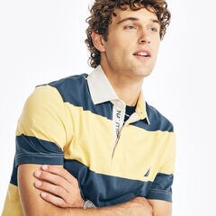 CLASSIC FIT RUGBY POLO SHIRT,Yellow,large