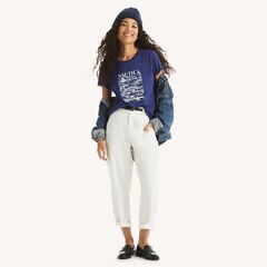 Sailing Graphic T-Shirt,Slate Shade Denim Wash,large