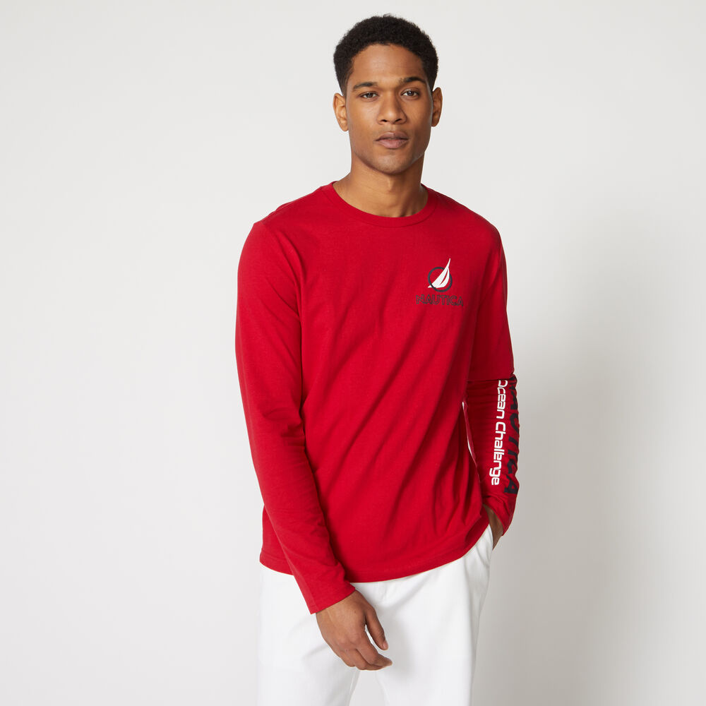 NS-83 OCEAN CHALLENGE LONG SLEEVE T-SHIRT,Nautica Red,large