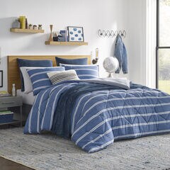 KELLER BLUE KING COMFORTER-SHAM SET,Multi,large