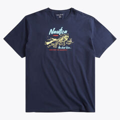 BIG & TALL SCUBA GRAPHIC T-SHIRT,Navy,large
