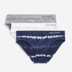 TIE-DYE BIKINI BRIEFS, 3-PACK,Navy,large