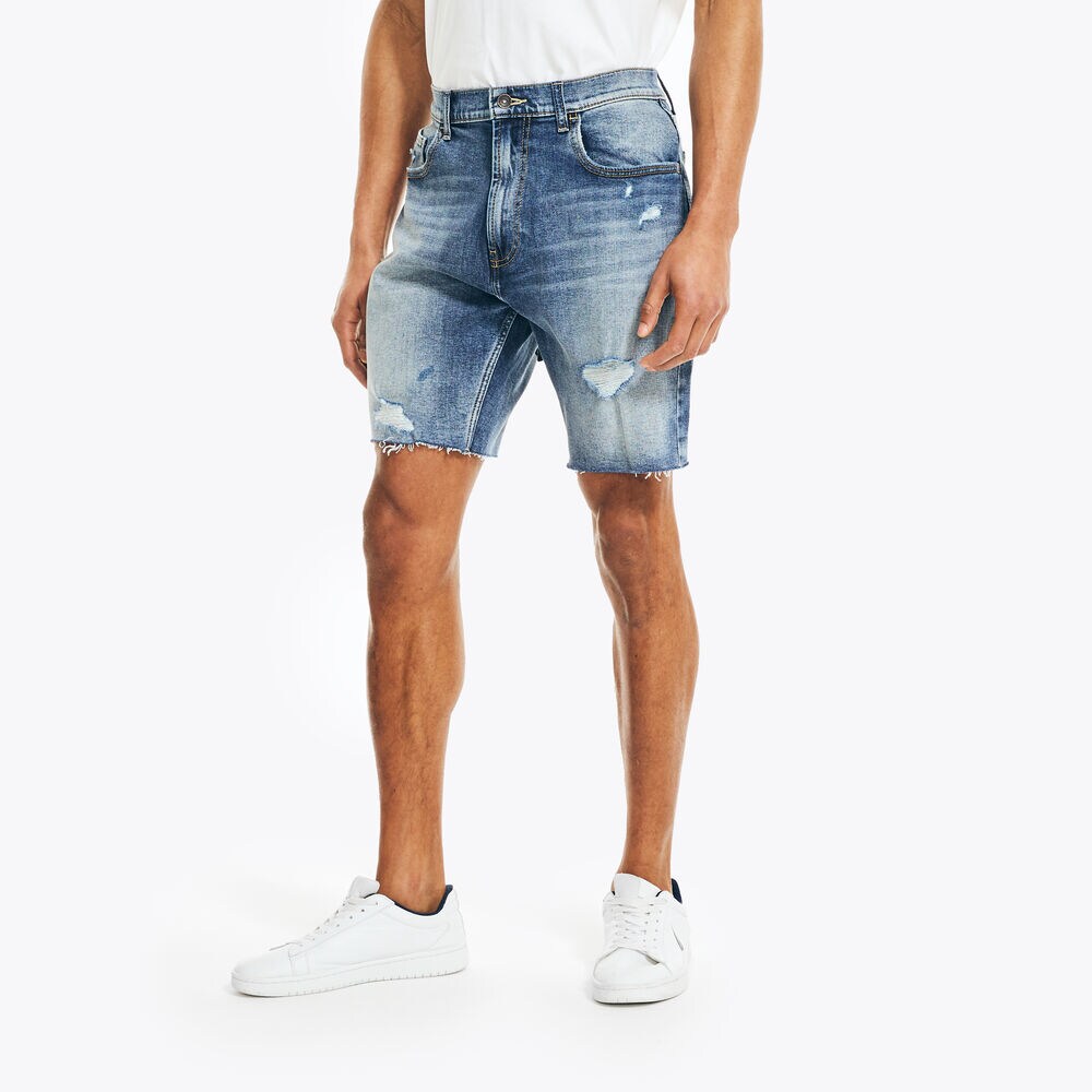 NAUTICA JEANS CO. SUSTAINABLY CRAFTED 8.5" RELAXED FIT DENIM SHORT,Varsity Blue Wash,large