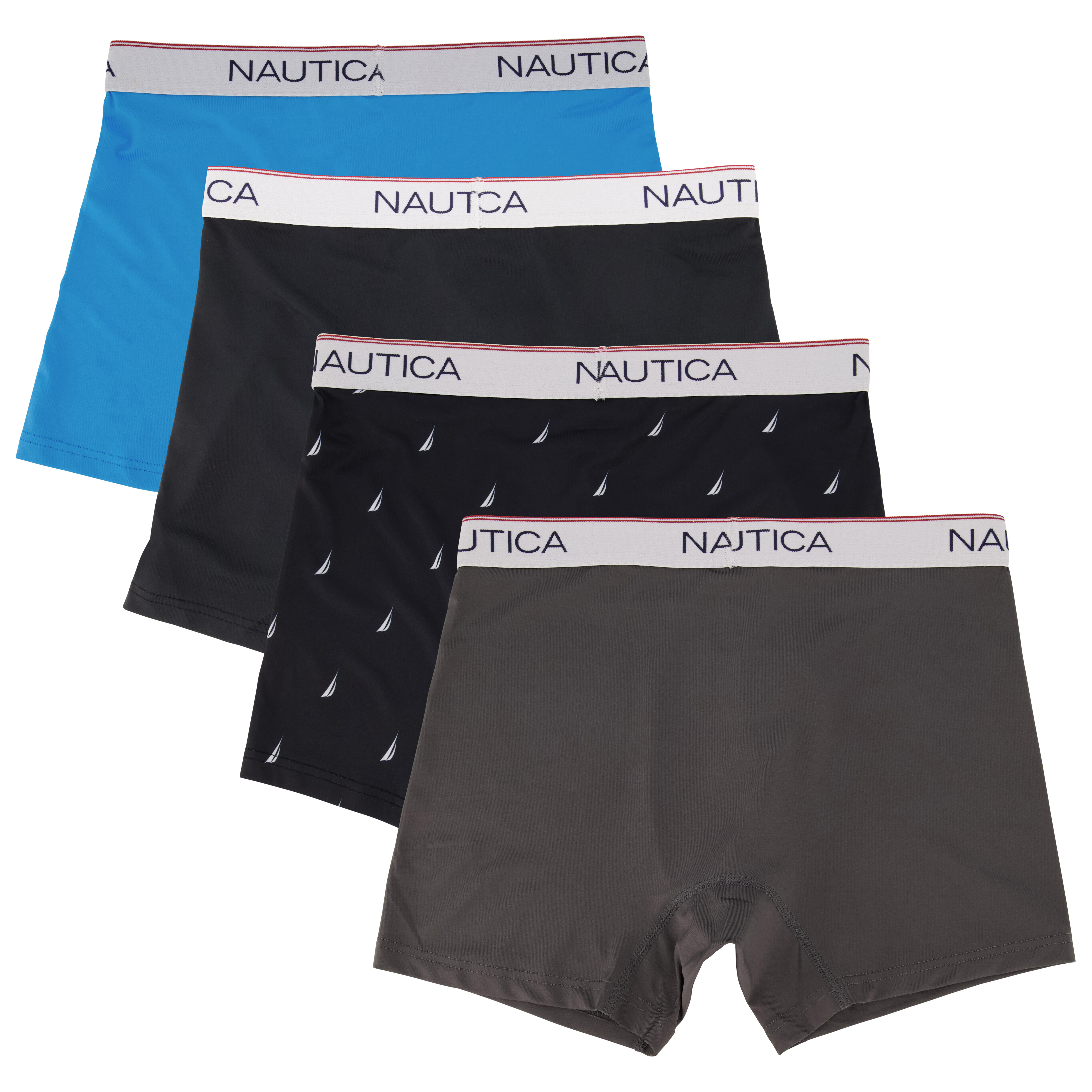 Nautica Mens Stretch Performance Boxer Briefs, 4-Pack