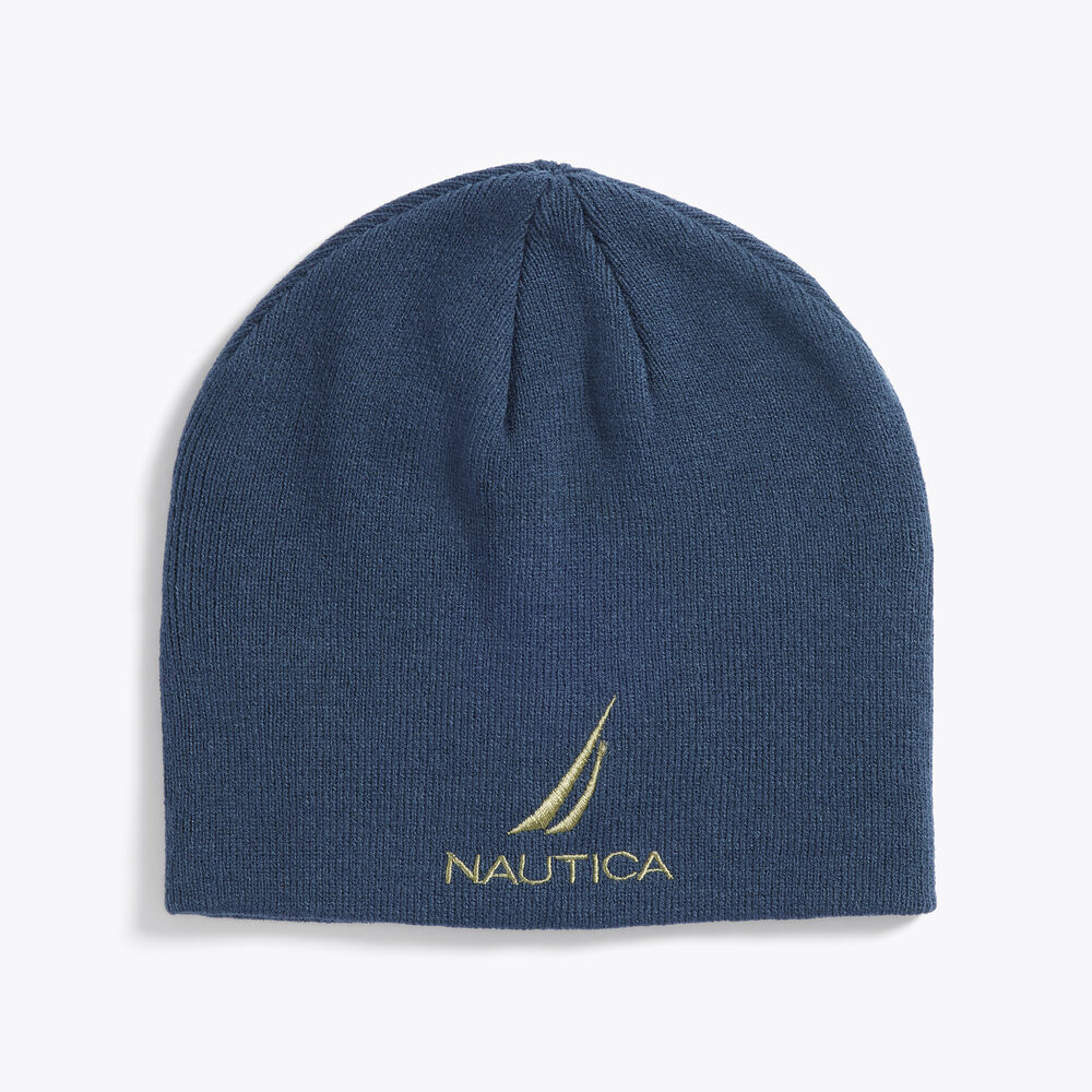 BRAND ICON KNIT HAT,Deep Dive Wash,large