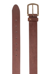 HARNESS BUCKLE LEATHER BELT,Military Tan,large