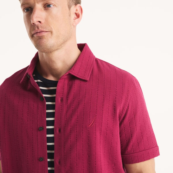 Button-Down Seersucker Polo