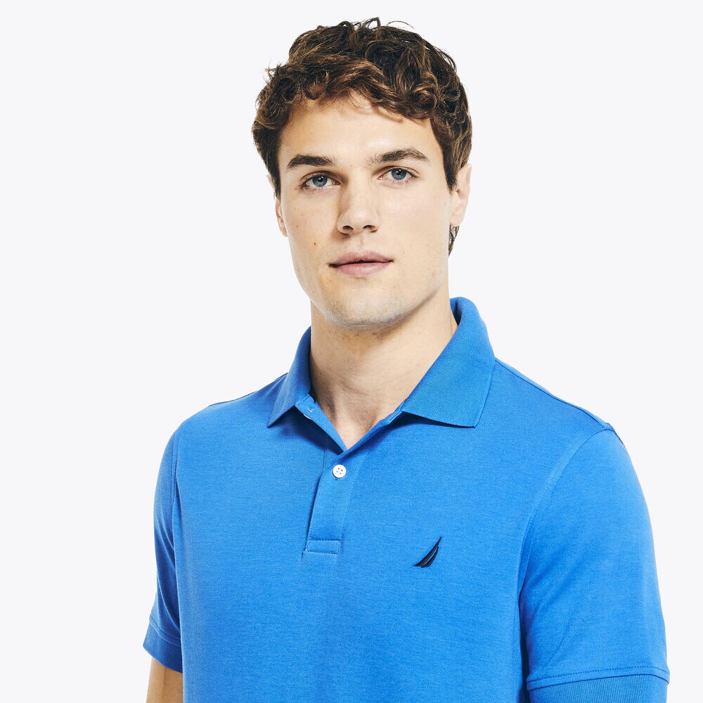 CLASSIC FIT INTERLOCK POLO,True Navy,large