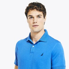 CLASSIC FIT INTERLOCK POLO,True Navy,large